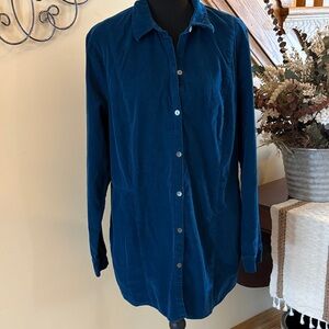 Beautiful J. Jill Vibrant Blue Button-Up Tunic